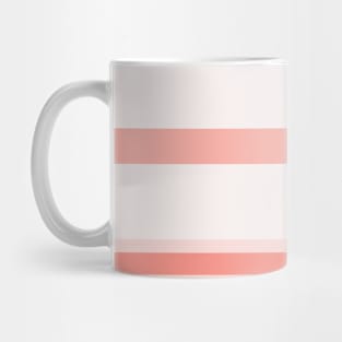 A super batter of Isabelline, Pale Pink, Pale Salmon and Vivid Tangerine stripes. Mug